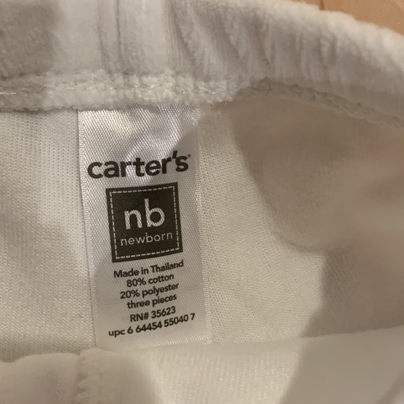 Carters jacket and pants set (white)- size newborn - Picture 9 of 9